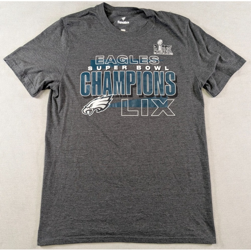 Philadelphia Eagles Shirt Mens Medium Gray Super Bowl Saquon Barkley NFL